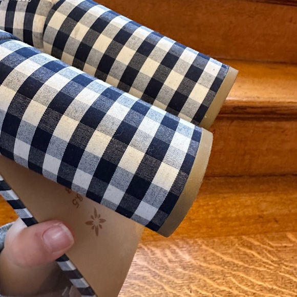 BCBG Faedra 8.5 Navy White Gingham Check Shoes Heels Sandals WORN ONCE! - Picture 8 of 10